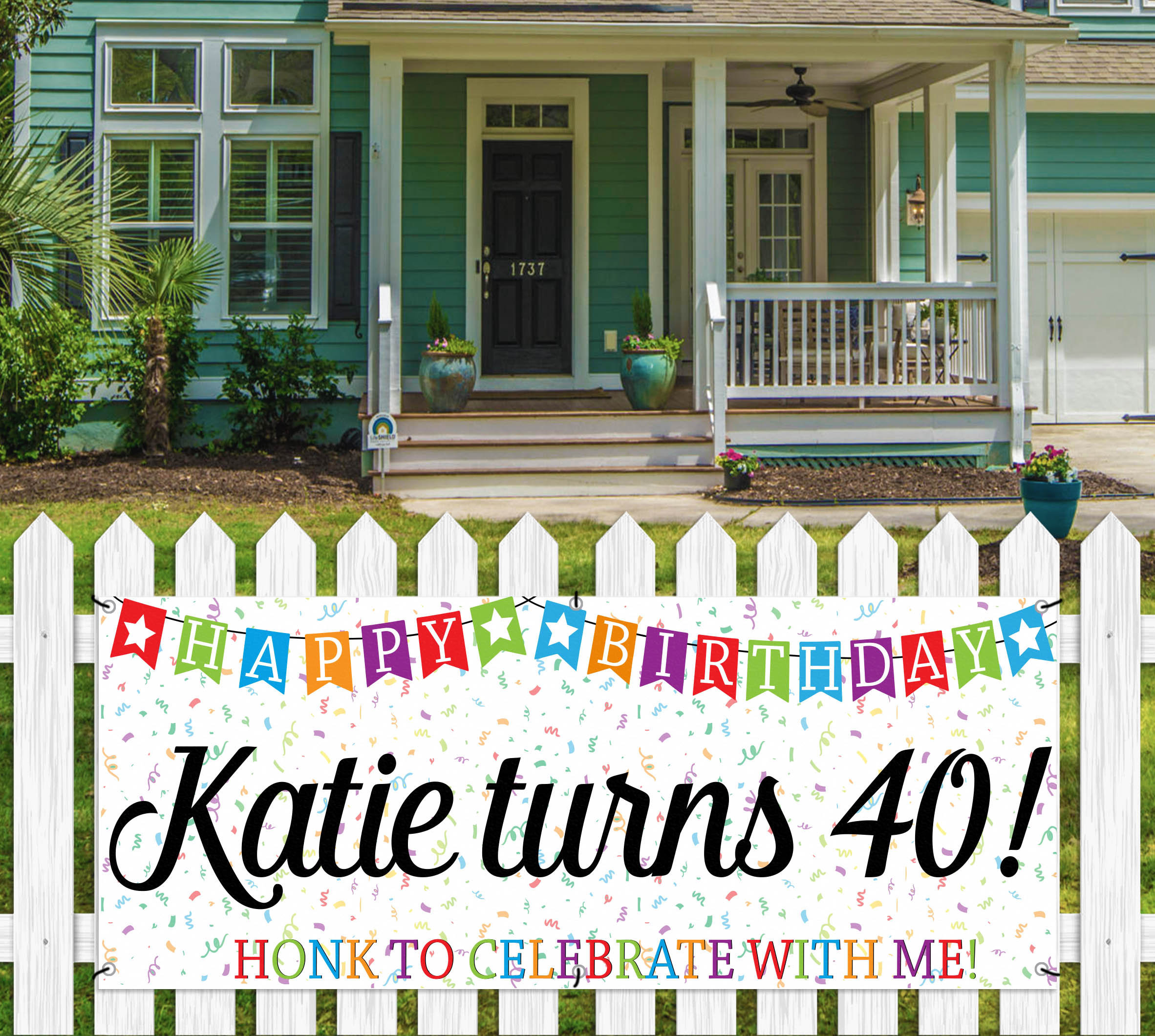 Happy Birthday Banner For Yard Happy Birthday Banner With Grommets Happy Birthday Vinyl - Etsy