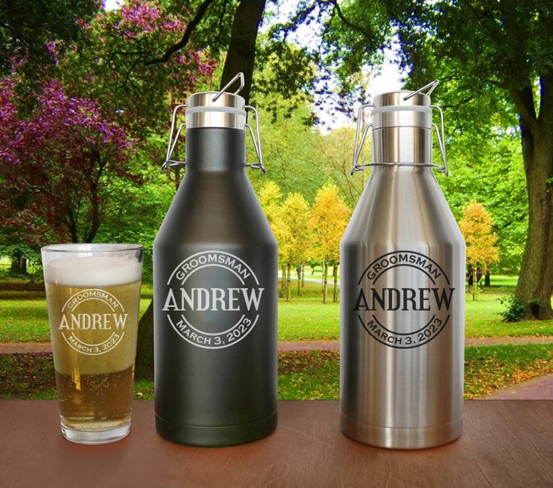 Groomsmen Growler 64oz, Beer Growler, Groomsmen Gift, Wedding Gift