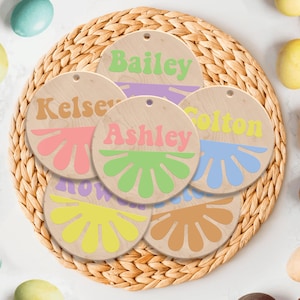 Easter Name Tags, Wooden Name Tag for Easter Basket, Easter Basket Name Tags, Easter Gift Tag, Easter Basket Accessories