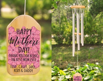 Mothers Day Wind Chime, Mother's Day, Mothers Day Gift, Personalized Mothers Day Gift, Mom Gift, Gift For Mom,  Personalized Gifts For Mom
