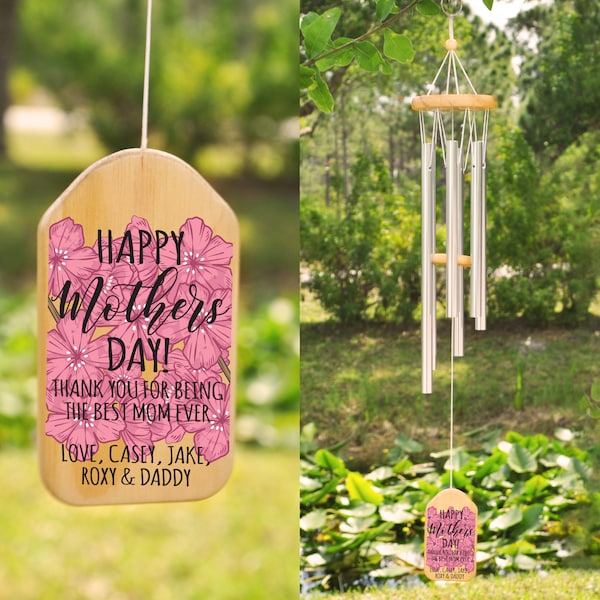 Mothers Day Wind Chime, Mother's Day, Mothers Day Gift, Personalized Mothers Day Gift, Mom Gift, Gift For Mom,  Personalized Gifts For Mom