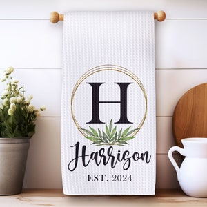 Personalized Kitchen Towel, Kitchen Decor, Hand Towel, Hostess Gift, Personalized Tea Towel, Custom Dish Towel, Kitchen Dish Towel