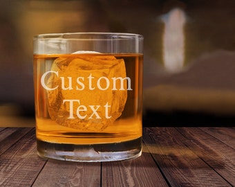 Personalized Glasses, Custom Whiskey Glasses, Rocks Glass, Etched Whiskey Glass, Scotch Glasses, Whiskey Gift, Bourbon Glasses  - D