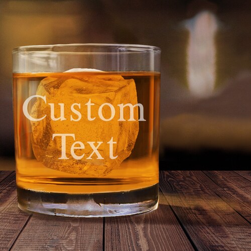 Etched Whiskey Glasses Custom Whiskey Glass Personalized Etsy