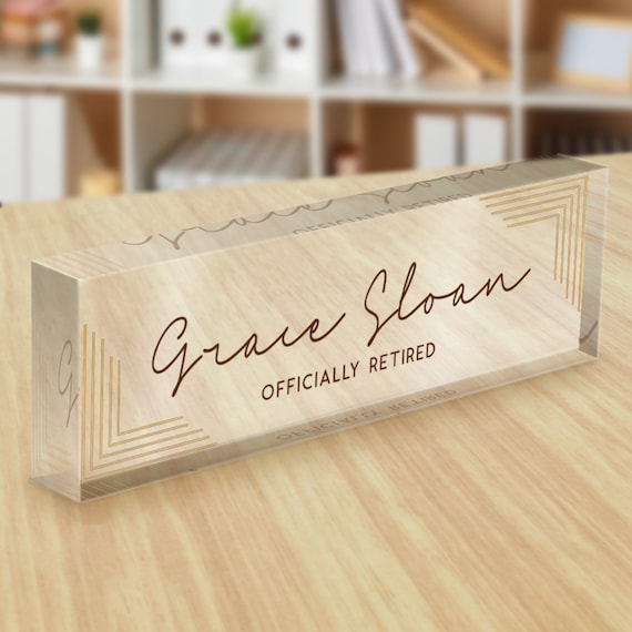 Coworker Gift / Desk Accessory / Desk Name Plate Personalized 