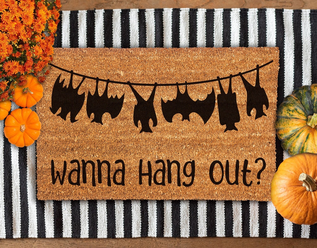 Wanna Hang Out Door Mat, Halloween Doormat, Halloween Door Mats