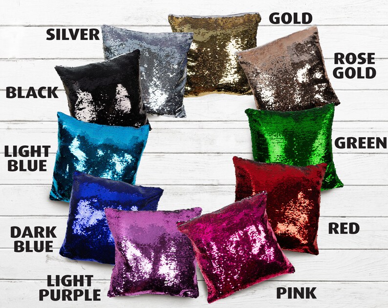 Personalized Monogram Sequin Pillow Case Personalized Pillow Etsy
