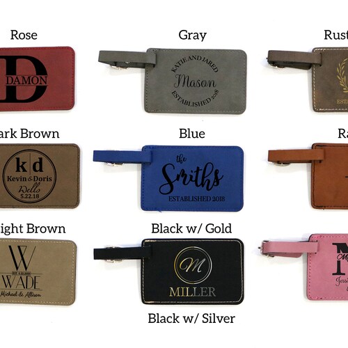 Personalized Leather Luggage Tags/wedding Favors Etsy
