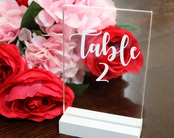 Table Numbers, Clear Acrylic Table Numbers, Wedding Decor, Table Numbers For Wedding, Wedding Table Decor, Wedding Numbers