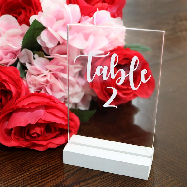 Table Numbers, Clear Acrylic Table Numbers, Wedding Decor, Table Numbers For Wedding, Wedding Table Decor, Wedding Numbers