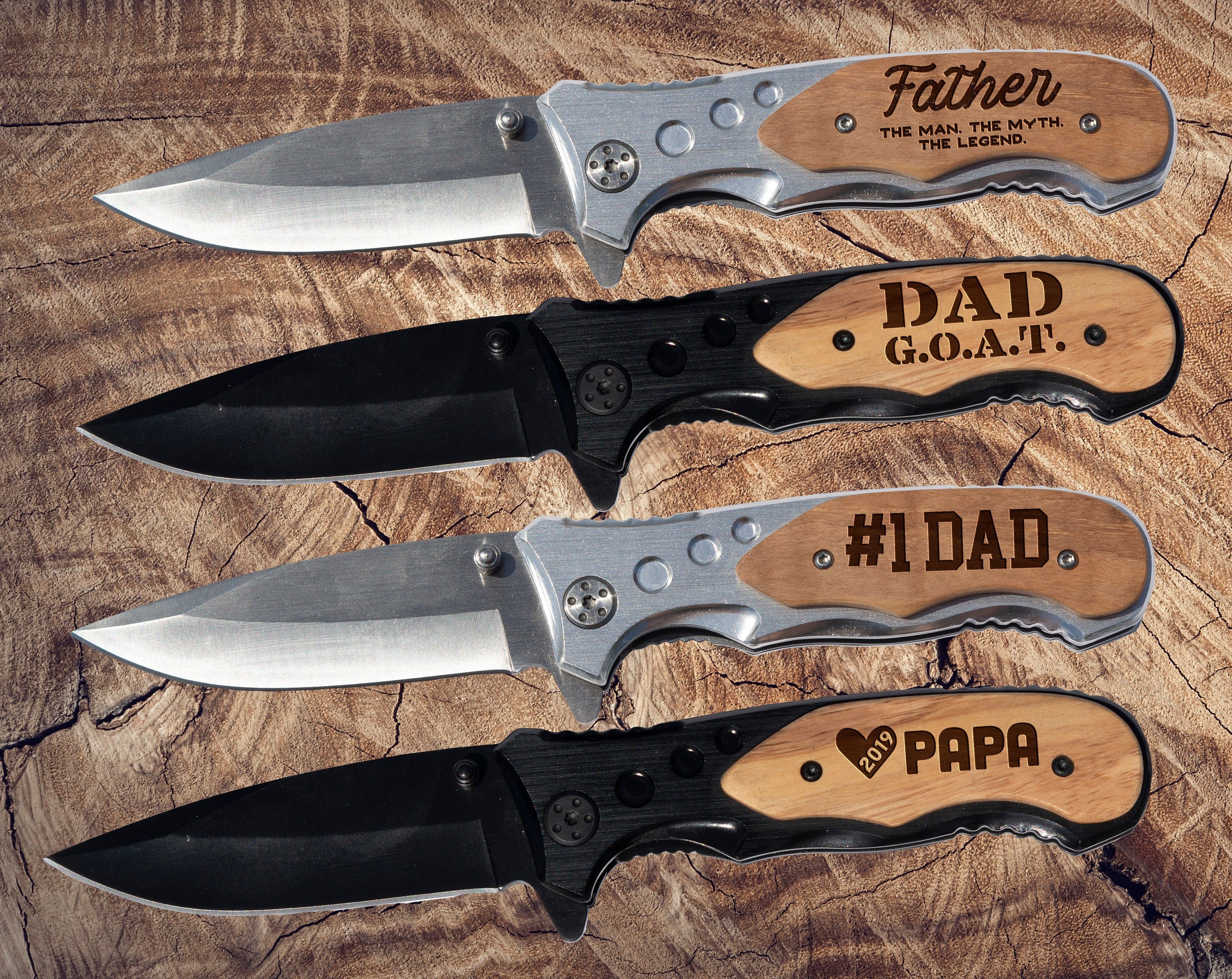 Fathers Day Gift For Him Engraved Knife Custom Knife Etsy