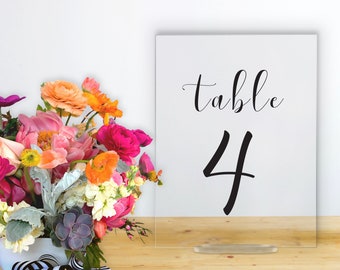 Wedding Table Numbers, Clear Acrylic Table Numbers, Wedding Decor, Table Numbers For Wedding, Wedding Table Decor, Wedding Numbers