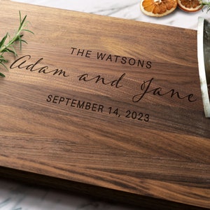 Personalized Cutting Board Engraved Cutting Board Personalized Wedding Gift Housewarming Gift Anniversary Gift Couple Gift image 1