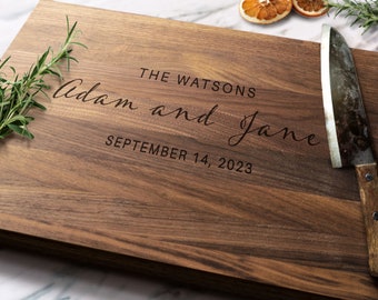 Personalized Cutting Board - Engraved Cutting Board - Personalized Wedding Gift - Housewarming Gift - Anniversary Gift - Couple Gift