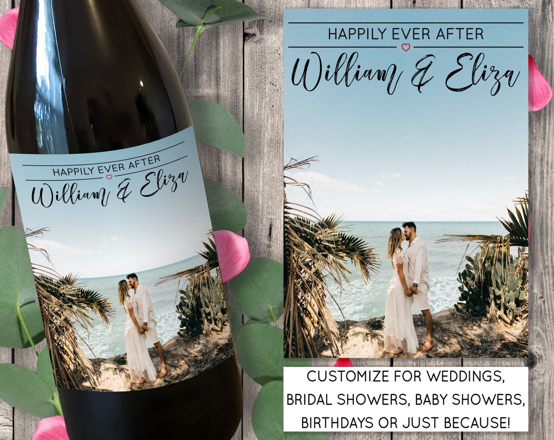 Photo Wine Label, Create Your Own Wine Label, Personalized Wine Label