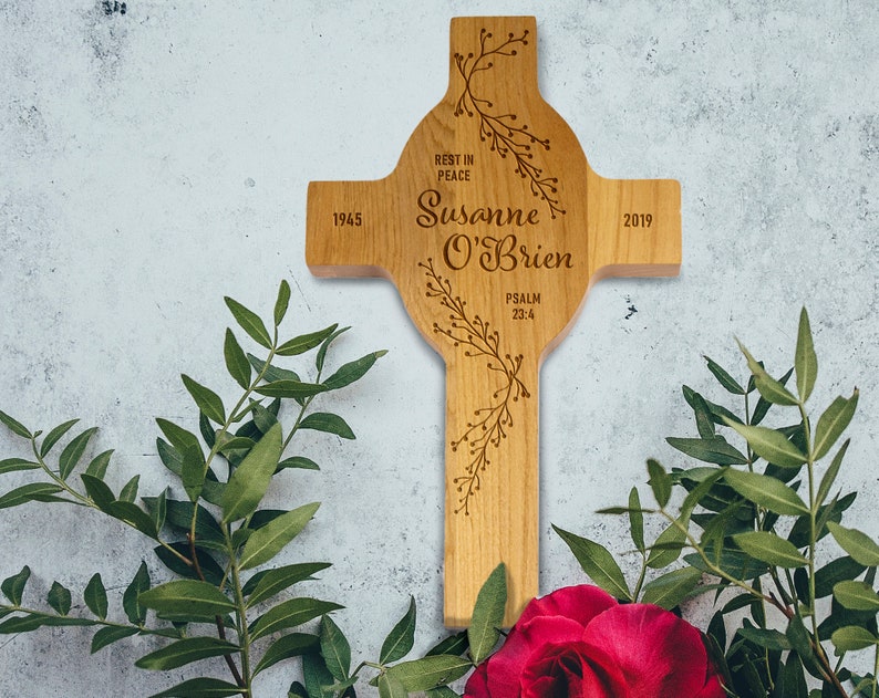 Memorial Cross Religious Gifts Memorial Gift Sympathy Gift Etsy