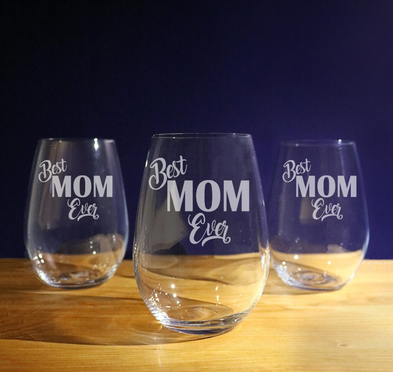 Best Mom Ever Wine Glass Mom Gift Mother's Day Gift Etsy