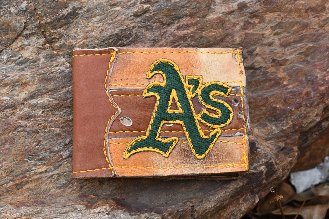 Repurposed Baseball Glove Bifold Wallet With Oakland A's Etsy