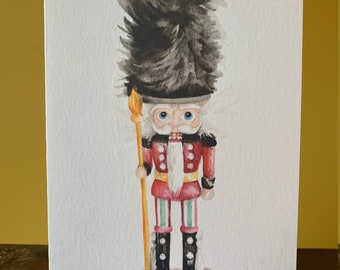 Der Nussknacker für alle Anlässe Grußkarte, Aquarell Druck, innen blanko