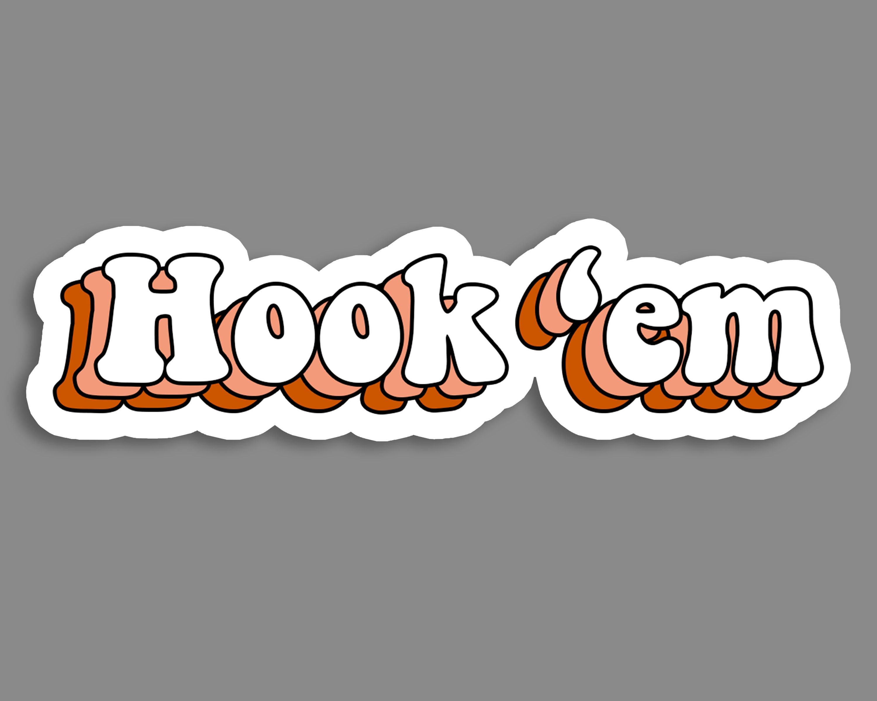 Hook em sticker Etsy