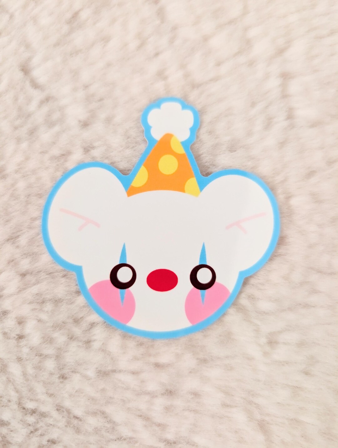 Clown Mouse Vinyl Sticker - Etsy
