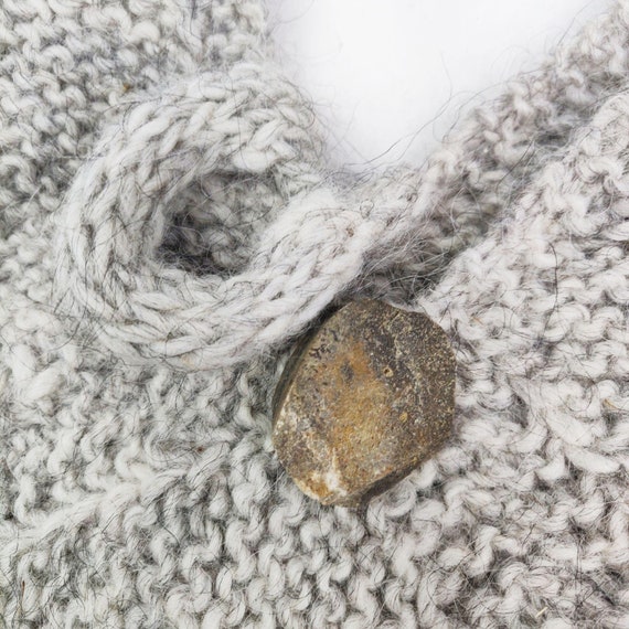 Vintage 1990s Crochet Sweater Purse Handbag Knit … - image 5
