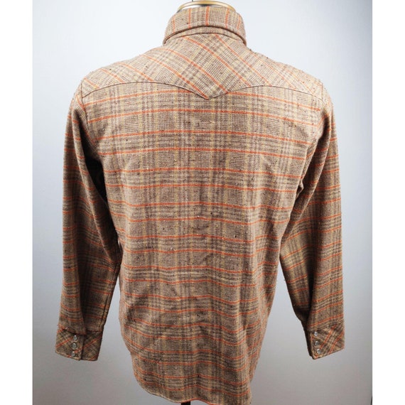 Vintage 1960's 70's Men's Western Wool Shirt Eart… - image 2