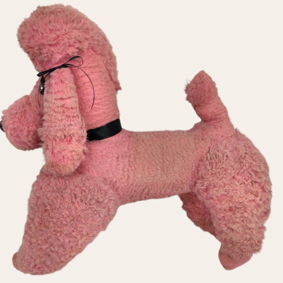 large pink poodle stuffed animal