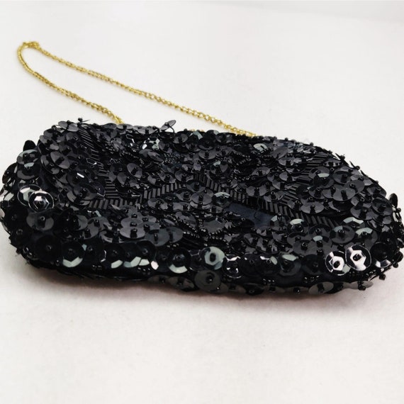 Vintage 1980s Retro 60s Baroque Beaded Purse Even… - image 5