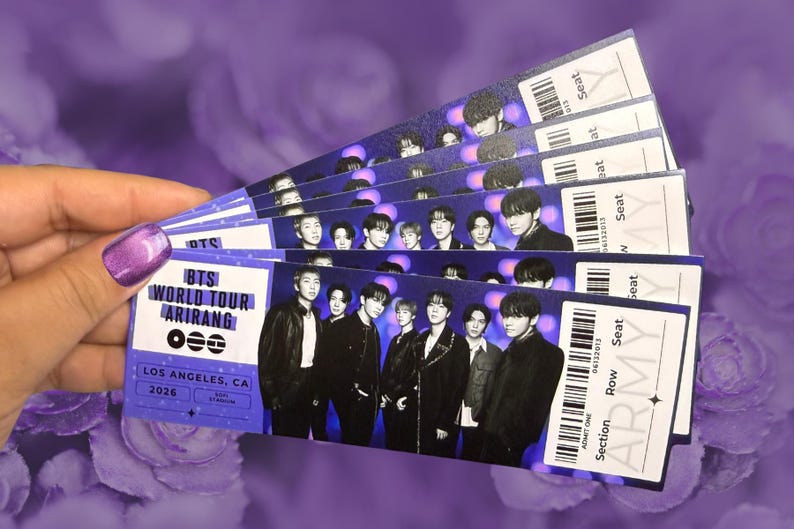 KPOP Arirang Tour Bulk Tickets | 50/100/200 | Choose Your City ...