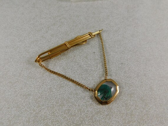 1950's Krementz Tie Clip, Chain & Fishing Fly Foc… - image 8