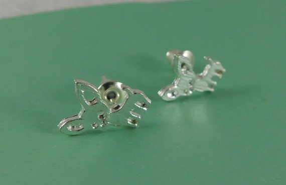 Adorable Teeny, Tiny Silver Chihuahua Earring Stu… - image 4