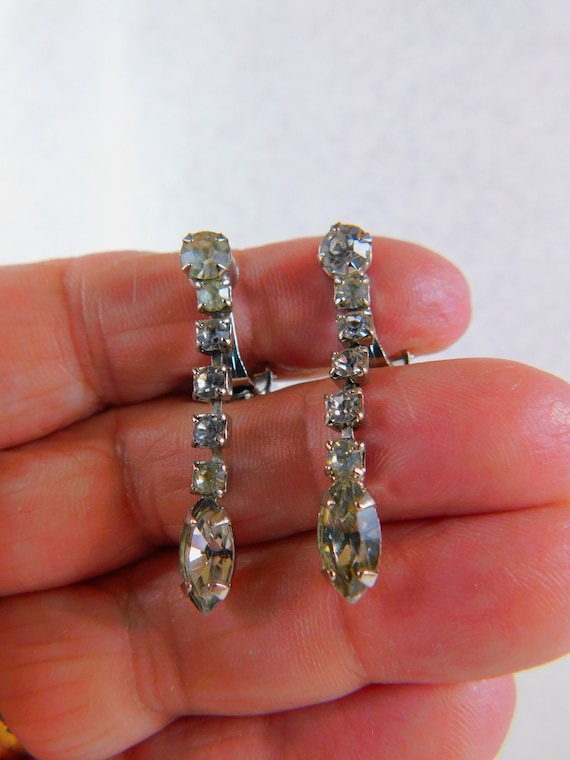 Art Deco Revival Mid Century Crystal Rhinestone D… - image 2