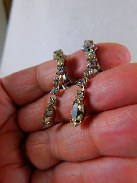 Art Deco Revival Mid Century Crystal Rhinestone D… - image 3