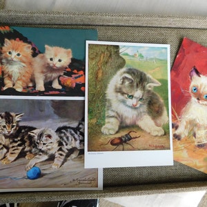 Postales antiguas de gatos, postales antiguas de gatitos, postales antiguas de gatos alemanes, postales de artistas alemanes