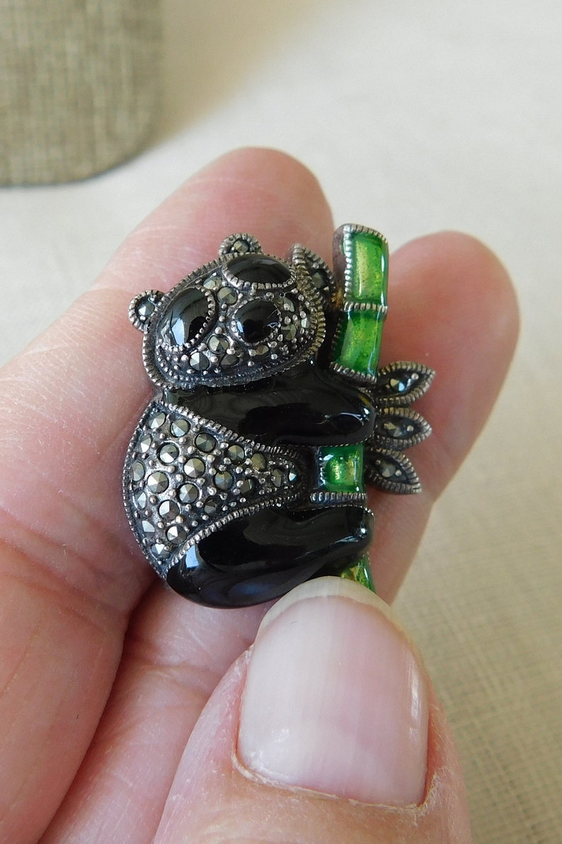 Koala Bear Pin Enameled Marcasite Pave/' Koala Bear Brooch Sterling Silver /& Marcasite Koala Bear Brooch