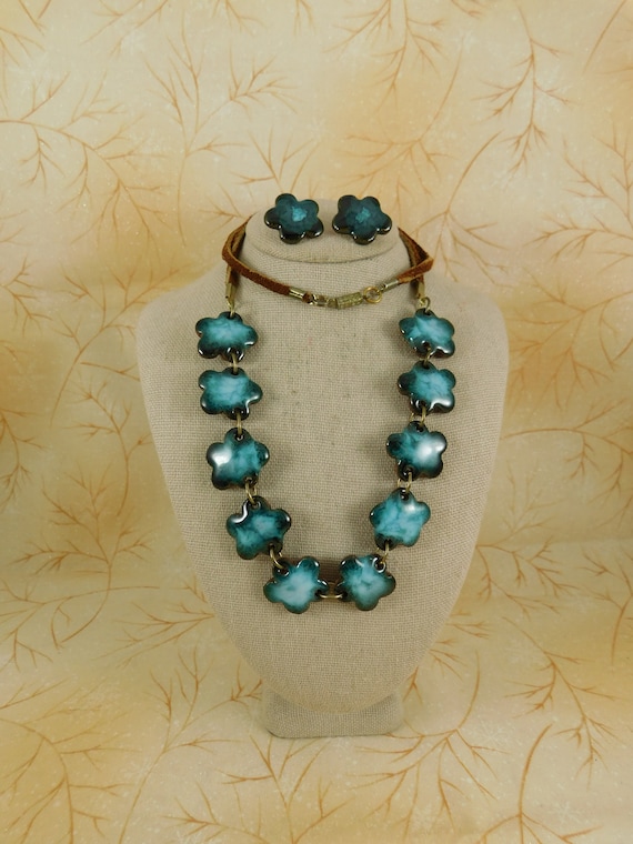 Stunning Hand Crafted Glazed Clay Bead Demi Parur… - image 1