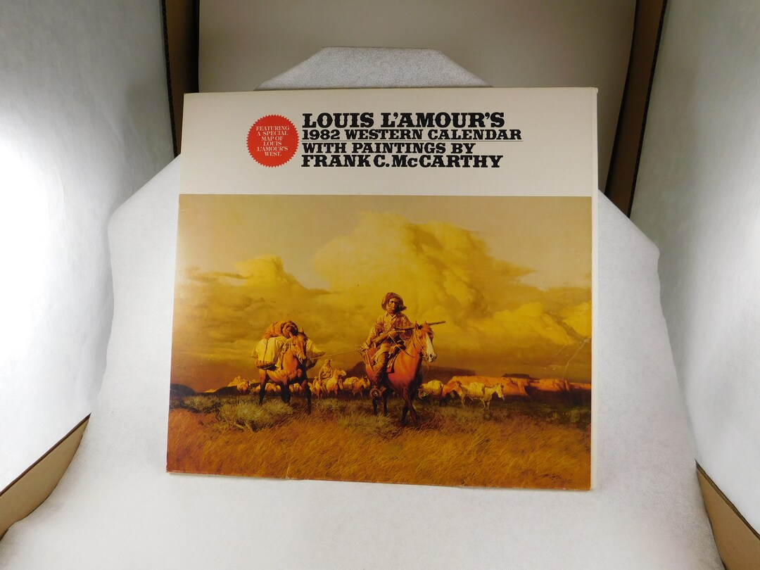 1982 Louis L'amour Calendar With Paintings by Renowned Western Artist