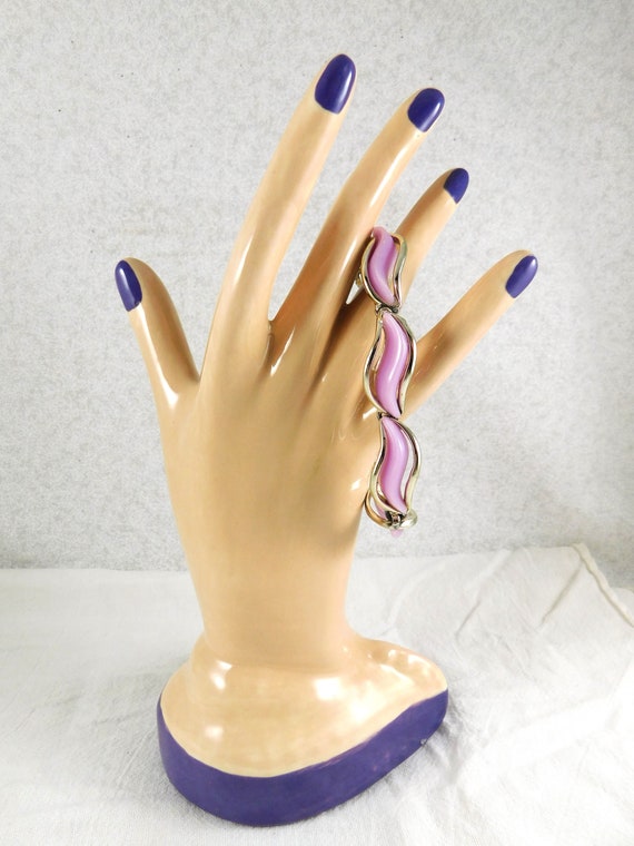 1950's Karu Arke Lavender Lucite Thermoset Bracel… - image 2