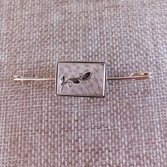 Vintage Gold Plate Bar Pin, 1960's Gold Bar Pin, … - image 1