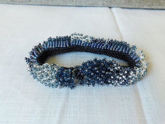 Hand Crafted Beaded Caterpillar Bracelet, Hand Be… - image 1