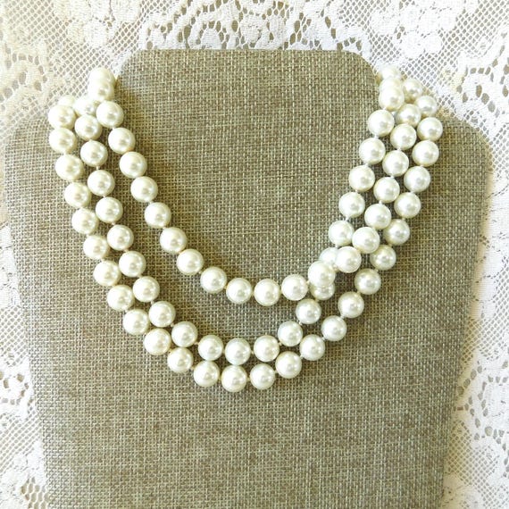【YH】offen オッフェン pointed-OPERAN PEARLS Quality Large Glass Pearl Necklace, 46