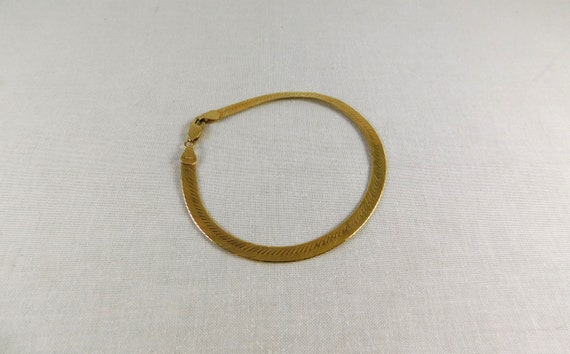 14KT Gold Herringbone Chain Bracelet, 5.62 Grams,… - image 6