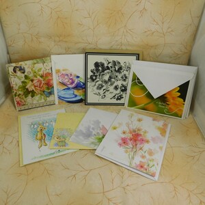Tarjetas de notas vintage: lote de 12 tarjetas de notas y sobres variados de Current, Kim Johnson, Punch Studio, Leanin' Tree y Tender Thoughts, en perfecto estado