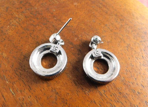 Small Liz Claiborne Circular Marcasite Earrings, … - image 7