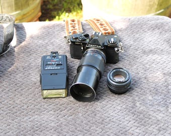 Honeywell Pentax Spotmatic F Camera, Metal Chain Strap, 35 MM