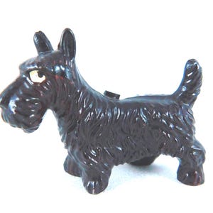 Nicely Detailed Little Black Hard Plastic Scottie Dog Toy/Figurine-Circa 1940&#39;s, Vintage Toy, Vintage Dog Figurine, Scottish Terrier, Dog