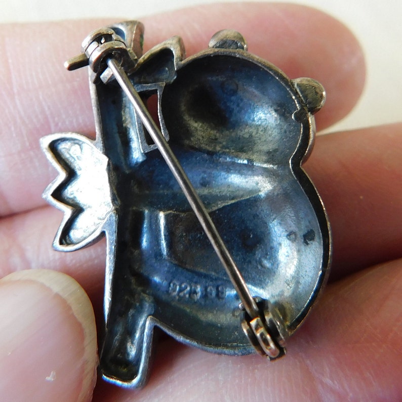Koala Bear Pin Enameled Marcasite Pave/' Koala Bear Brooch Sterling Silver /& Marcasite Koala Bear Brooch