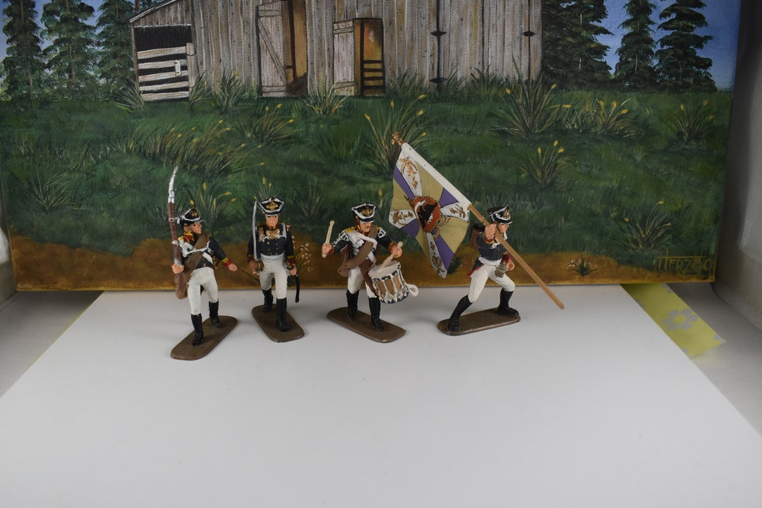 Figurine King & Country USN033 - Porte-drapeau Bataillon D'infanterie US Navy - 54mm, Plomb Peint