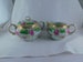 Beautiful 1940's Pink Rose Creamer and Sugar w/Gold Rims & Accents-Hand Painted, Bavarian? Creamer 3' Sugar -1/2'Tall, Formal Tea Set 